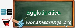 WordMeaning blackboard for agglutinative